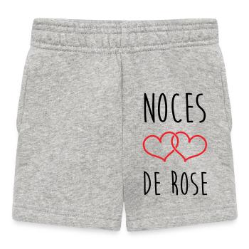 Noces de Rose 17 ans de mariage - Short Bébé - gris chiné - Devant