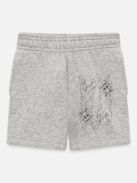 Katzen - Baby Shorts - Grau meliert