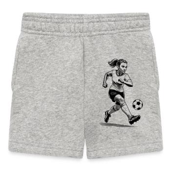 Fanliebe Women's Soccer Women's Soccer Winning Shirt - Baby Shorts - heather grey - Front