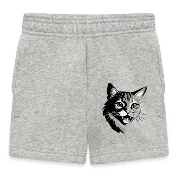 Cute Cat - Pet Cat Design - Baby Shorts - heather grey - Front