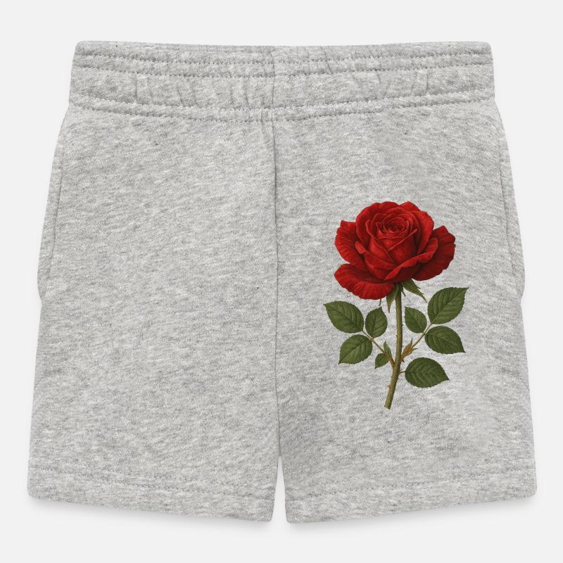 Rose - Short Bébé - gris chiné