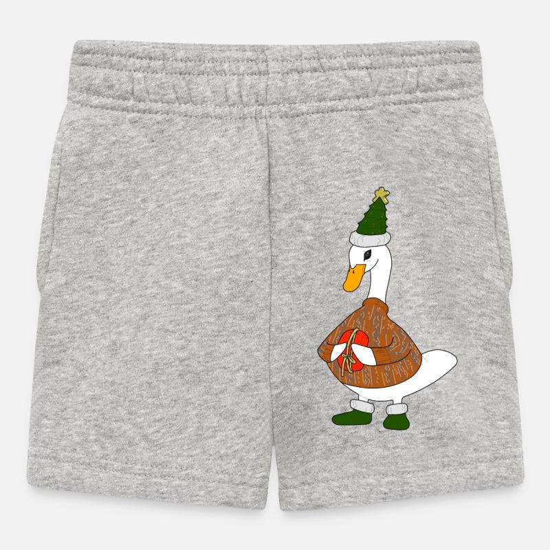 Canard de Noël - Short Bébé - gris chiné