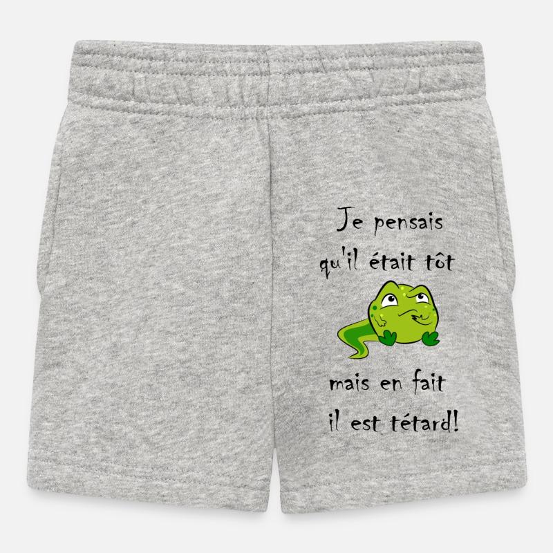têtard - Short Bébé - gris chiné