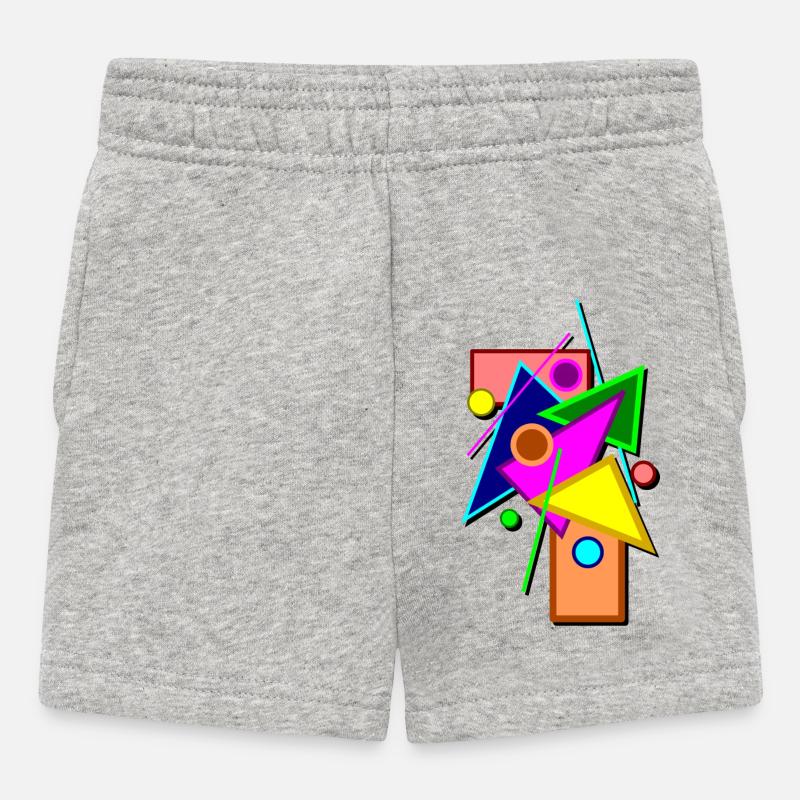 géométrie - Short Bébé - gris chiné