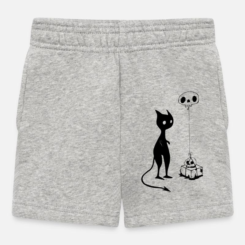 Chat diable diable diable - Short Bébé - gris chiné