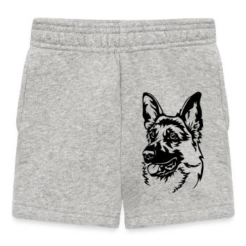 German Shepherd - Baby Shorts - heather grey - Front