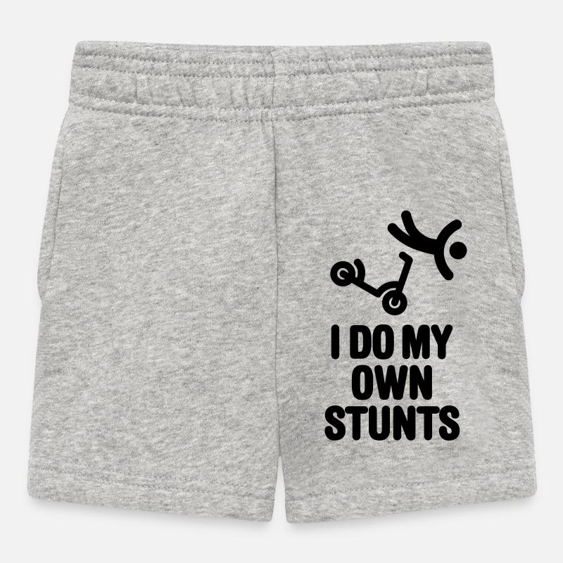 Ich mache meine eigenen Stunts Stunt Scooter Scooter Tricks - Baby Shorts - Grau meliert