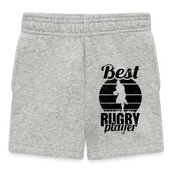 Funny rugby player - Baby Shorts - heather grey - Front