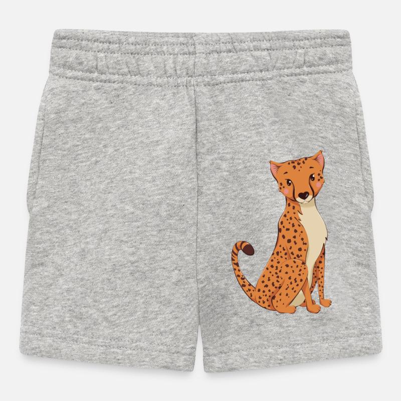 Guépard - Short Bébé - gris chiné