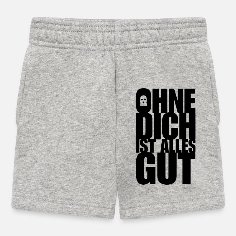 Ohne Dich - Baby Shorts - Grau meliert