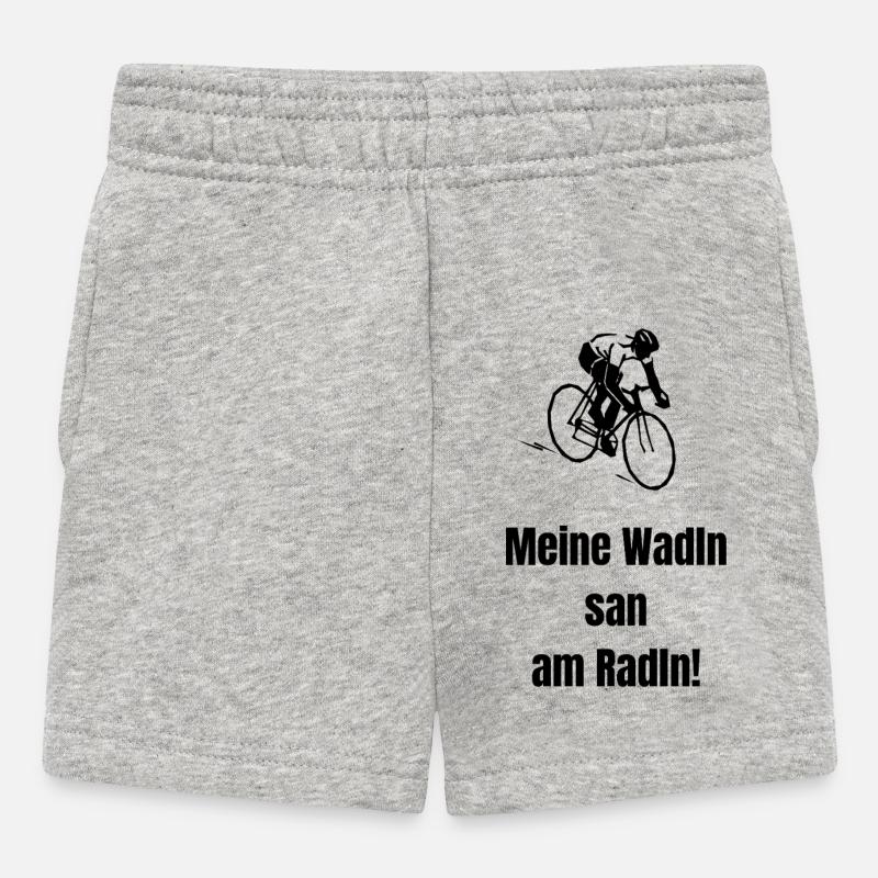 Mes mollets font du vélo ! - Short Bébé - gris chiné