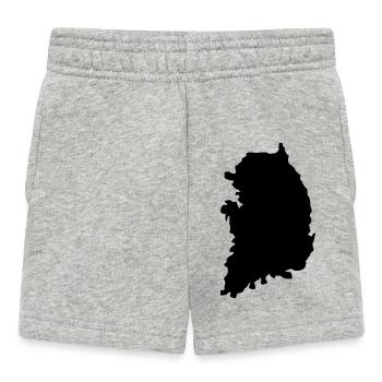 Carte de la Corée du Sud - Short Bébé - gris chiné - Devant