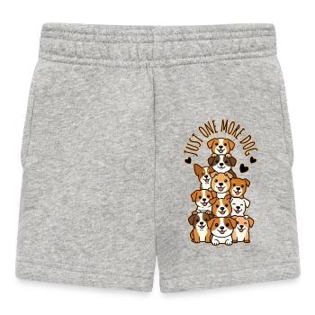 Just One More Dog Stack - Baby Shorts - heather grey - Front