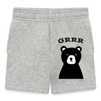 Bär - Baby Shorts - Grau meliert - Vorne