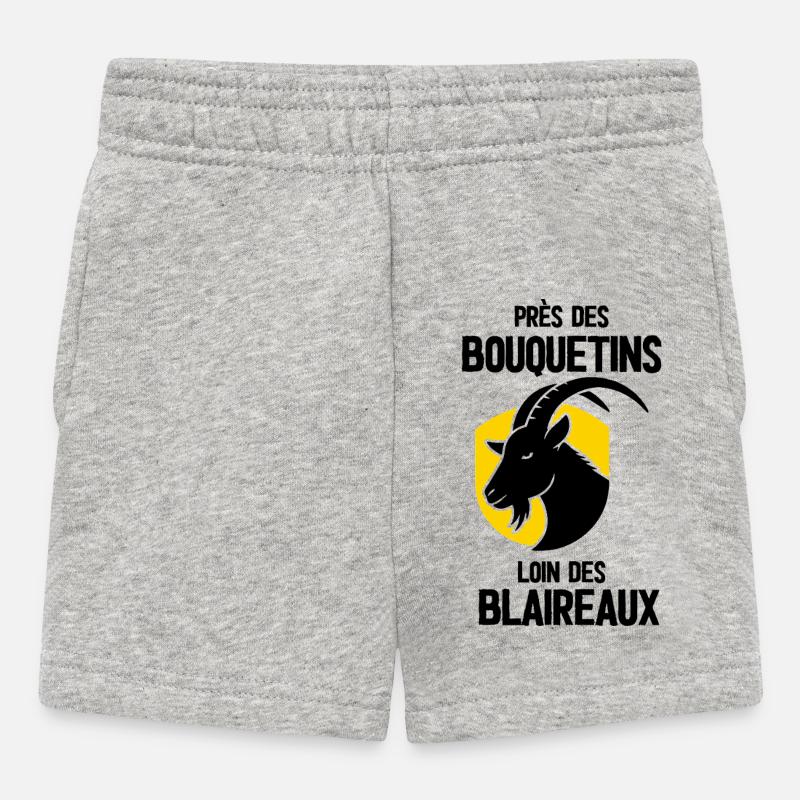Dragon doré en silhouette - Short Bébé - gris chiné