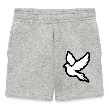 Colombe Pidgeon de la Paix - Religion Design - Short Bébé - gris chiné - Devant