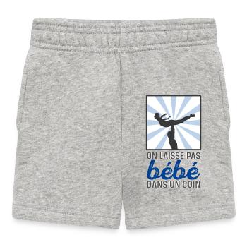 On laisse pas bébé dans un coin - Short Bébé - gris chiné - Devant