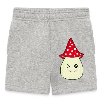 Toadstool, mushroom in the woods gift - Baby Shorts - heather grey - Front