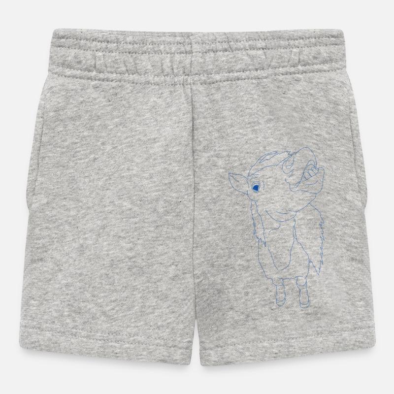 Drôle de cheval avec la gueule ouverte - Short Bébé - gris chiné