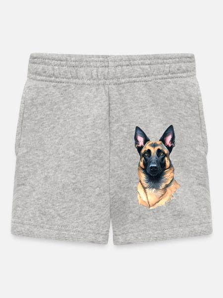 Belgischer Schäferhund Malinois - Baby Shorts - Grau meliert
