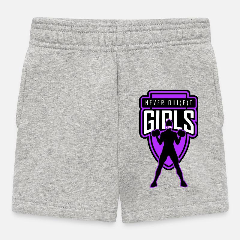 filles_jamais_tranquilles_unies - Short Bébé - gris chiné