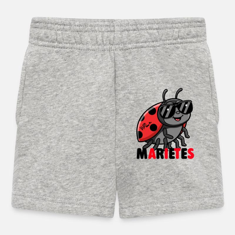 Coccinelle avec lunettes de soleil - Short Bébé - gris chiné