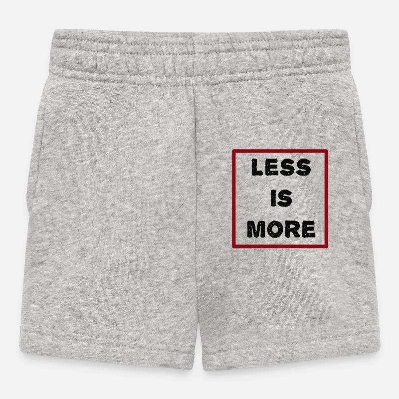 less_is_more - Baby Shorts - heather grey