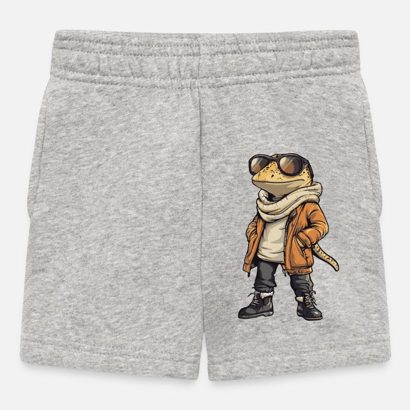 Echse Cool Winter - Baby Shorts - Grau meliert