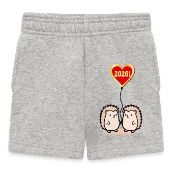 Année 2026 Paires de hérissons - Short Bébé - gris chiné - Devant