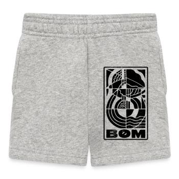 Logo - lang, negativ - Baby Shorts - Grau meliert - Vorne
