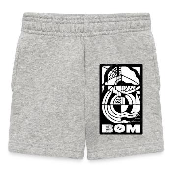 Logo - lang sw - Baby Shorts - Grau meliert - Vorne