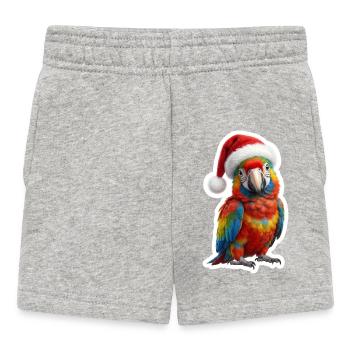 Colorful parrot brings color to the festival - Baby Shorts - heather grey - Front