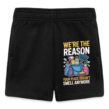 Reinigungskraft Spruch Lustiges Putzfrau Geschenk  - Baby Shorts - Schwarz - Vorne
