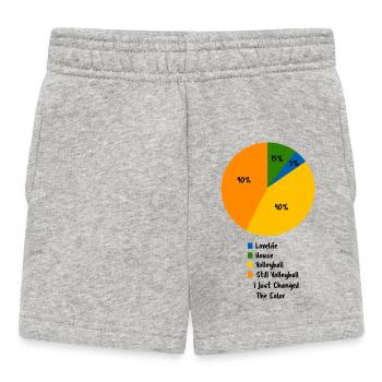 Graphique circulaire de la vie au volley-ball Hobby sportif amusant - Short Bébé - gris chiné - Devant