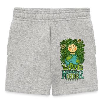 Love Your Mother Earth - Baby Shorts - heather grey - Front
