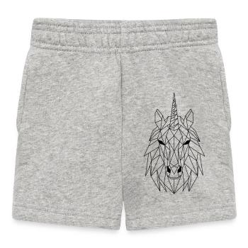 Polygone licorne - Short Bébé - gris chiné - Devant