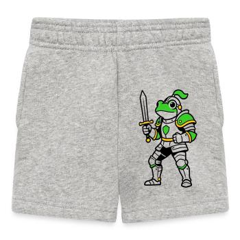 Frog Knight - Baby Shorts - heather grey - Front