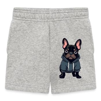 Bouledogue français - Short Bébé - gris chiné - Devant