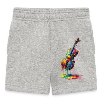 Violin with dripping paint - Baby Shorts - heather grey - Front