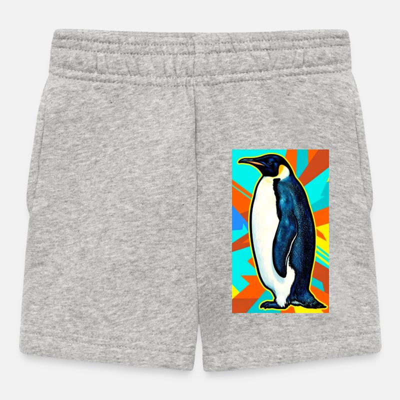 pingouin - Short Bébé - gris chiné