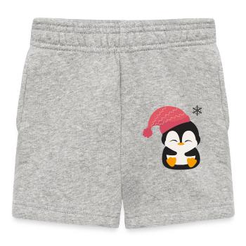 Pinguin - Baby Shorts - Grau meliert - Vorne