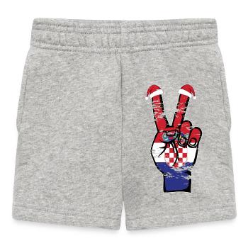 Drapeau de la Croatie Symbole de la paix de Noël utilisé - Short Bébé - gris chiné - Devant
