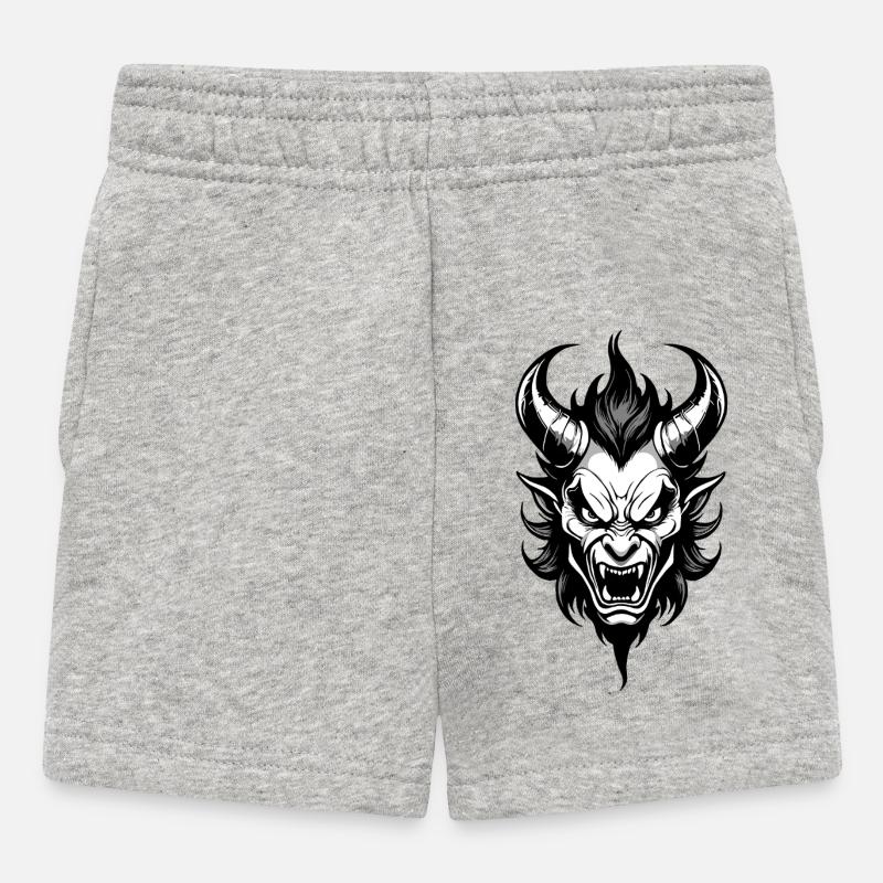 DEVIL MONSTER - Baby Shorts - heather grey