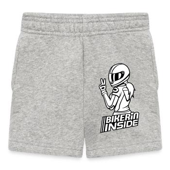 Biker inside (colors can be changed) - Baby Shorts - heather grey - Front