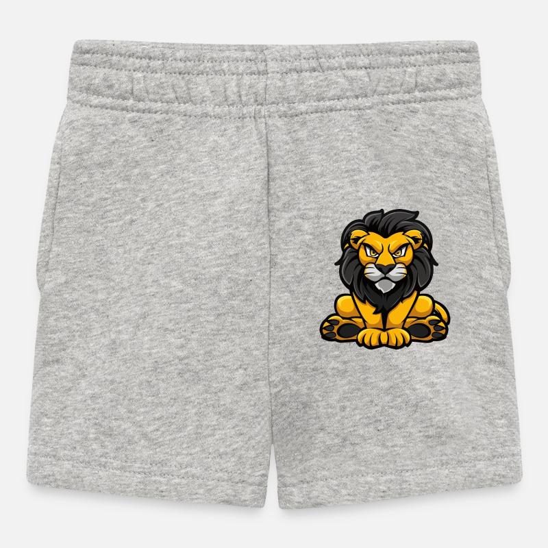 Löwe Comic - Baby Shorts - Grau meliert