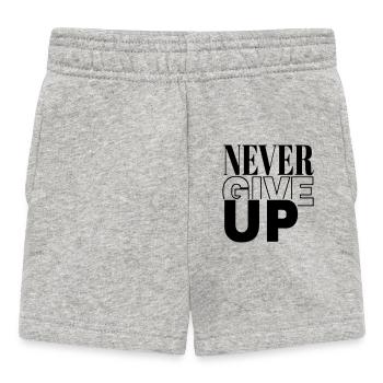 niemals aufgeben - Baby Shorts - Grau meliert - Vorne