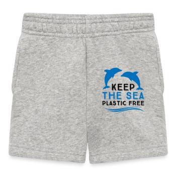 Environmental protection in the sea - Baby Shorts - heather grey - Front