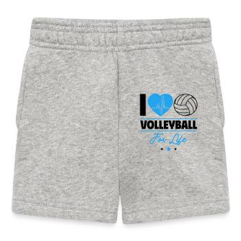 Volleyball for life – For real fans! - Baby Shorts - heather grey - Front