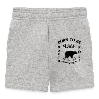 Eisbär Wildnis Antarktis - Baby Shorts - Grau meliert - Vorne