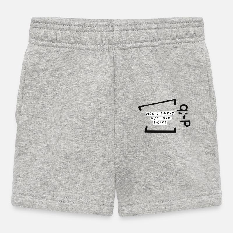 Möge Rapid mit dir sein! q;-P - Baby Shorts - Grau meliert